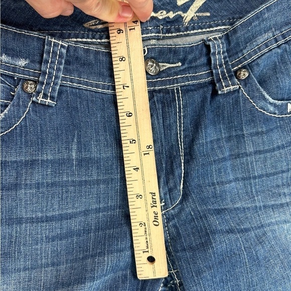 Seven Mid Rise Skinny Zip Ankle Women Denim Jeans Size 31 Contrast White Stitch - Picture 9 of 11